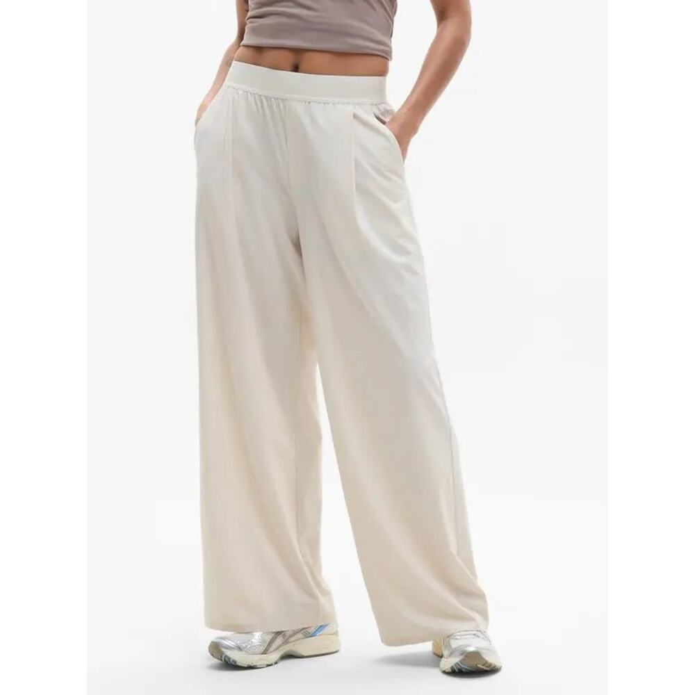 Athleta Wide Leg Lounge Pants in Cream